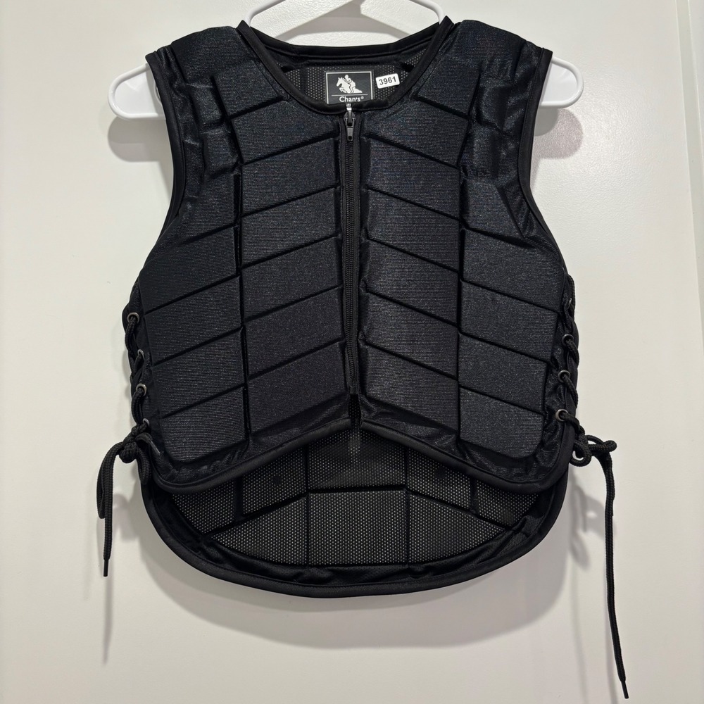 Chan's Equestrianism Black Horse Riding Body Protector Safety Vest Medium